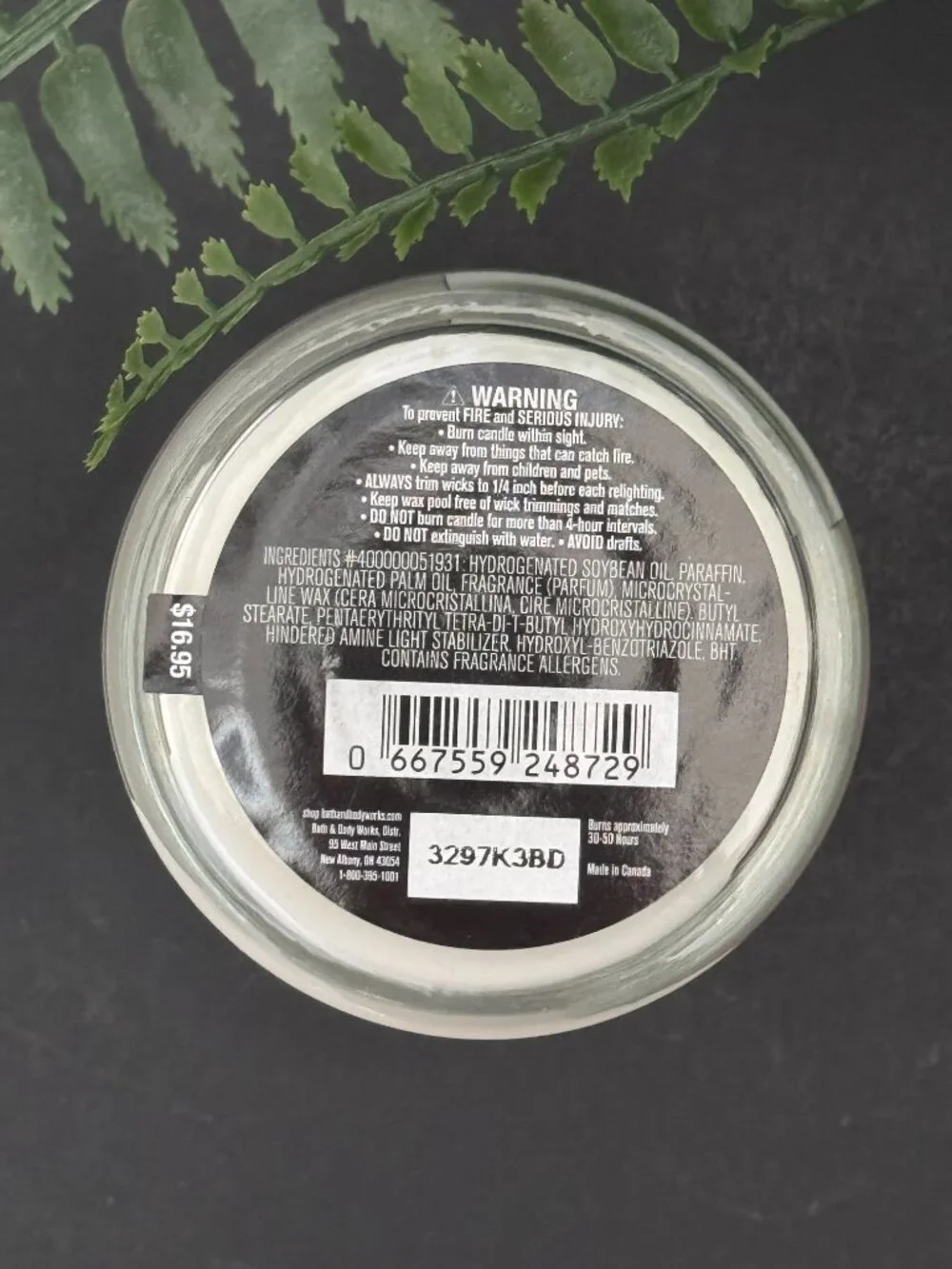 BBW Stress Relief Eucalyptus Spearmint Bath & Body Works Single Wick Candle